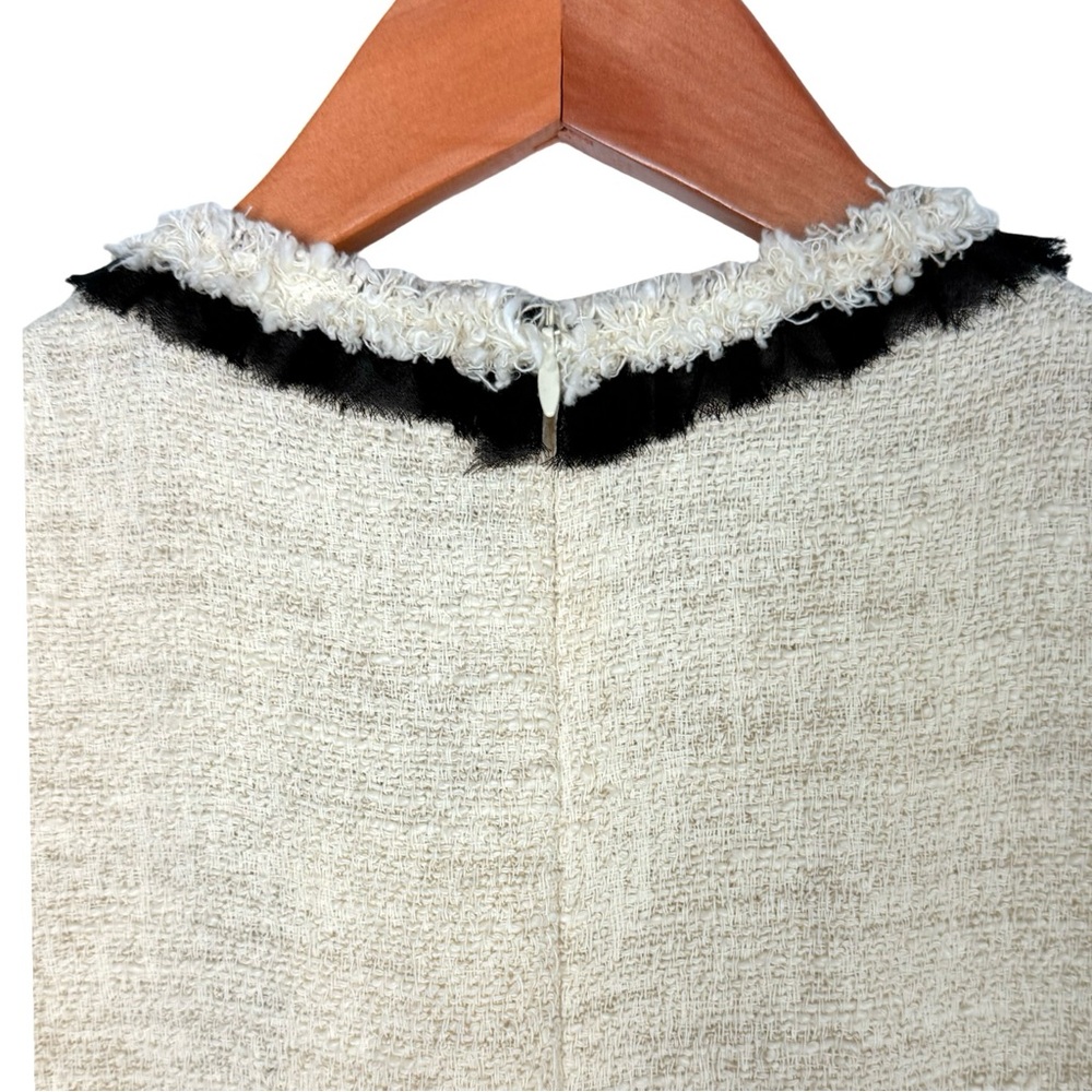Zara Tweed Mini Sleeveless Dress Bow
Cream & Black Preppy Coquette NWT - Picture 6 of 12